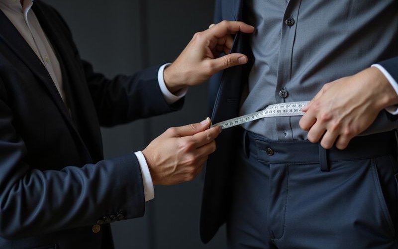 Measuring trouser waist for weight loss alterations