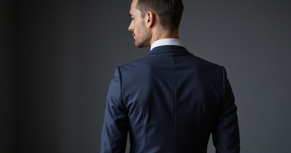 Example of well-fitted suit showing proper proportions